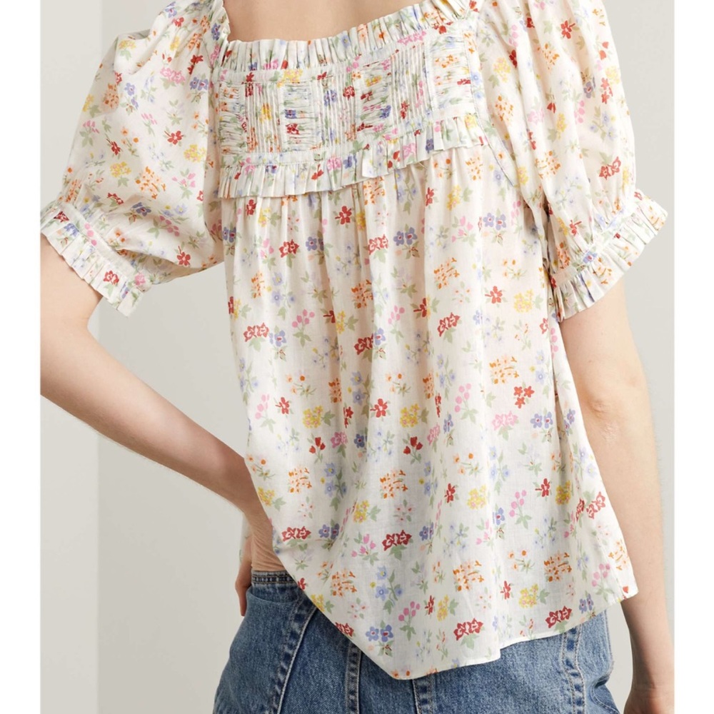 Floral Print Doen Top